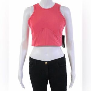 New Balance NWT Women's X Bandier Corset Tank Bra Size Large Watermelon Pink.